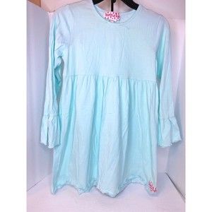 Ruffle girl sz. 12-14 classic light turquoise dress. Adorable, fun